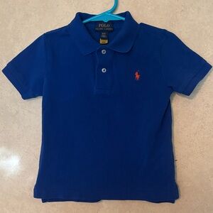 Polo by Ralph Lauren Toddler 3T Royal Blue Collared Polo Shirt/Orange Logo